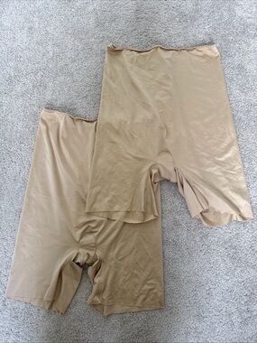 Lot of 2 Spanx Slimplicity High Waist Mid Thigh Shorts Smoothing Size 3XL